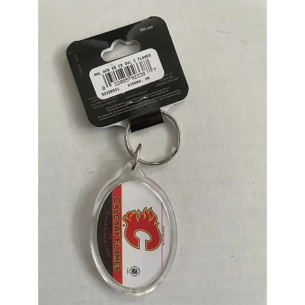 Calgary Flames‎ WinCraft Acrylic Keyring Chain NHL NWT